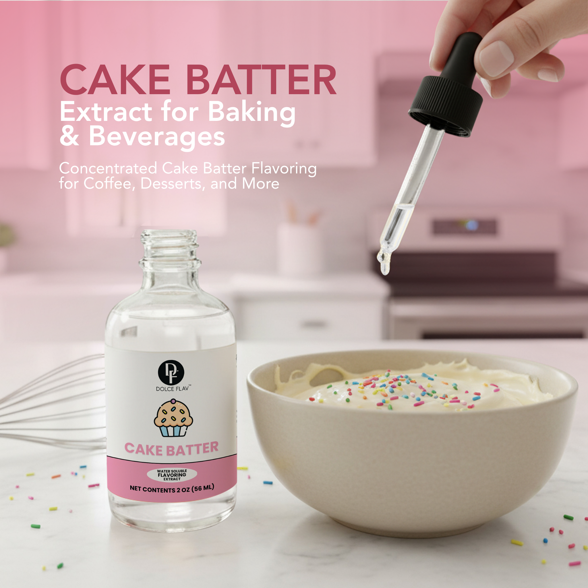 Dolce Flav - Cake Batter Extract Water Soluble 8 oz Dolce Flav - Cake Batter Extract Water Soluble 8 oz