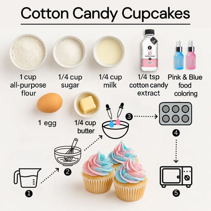 cotton candy cupcake recipe