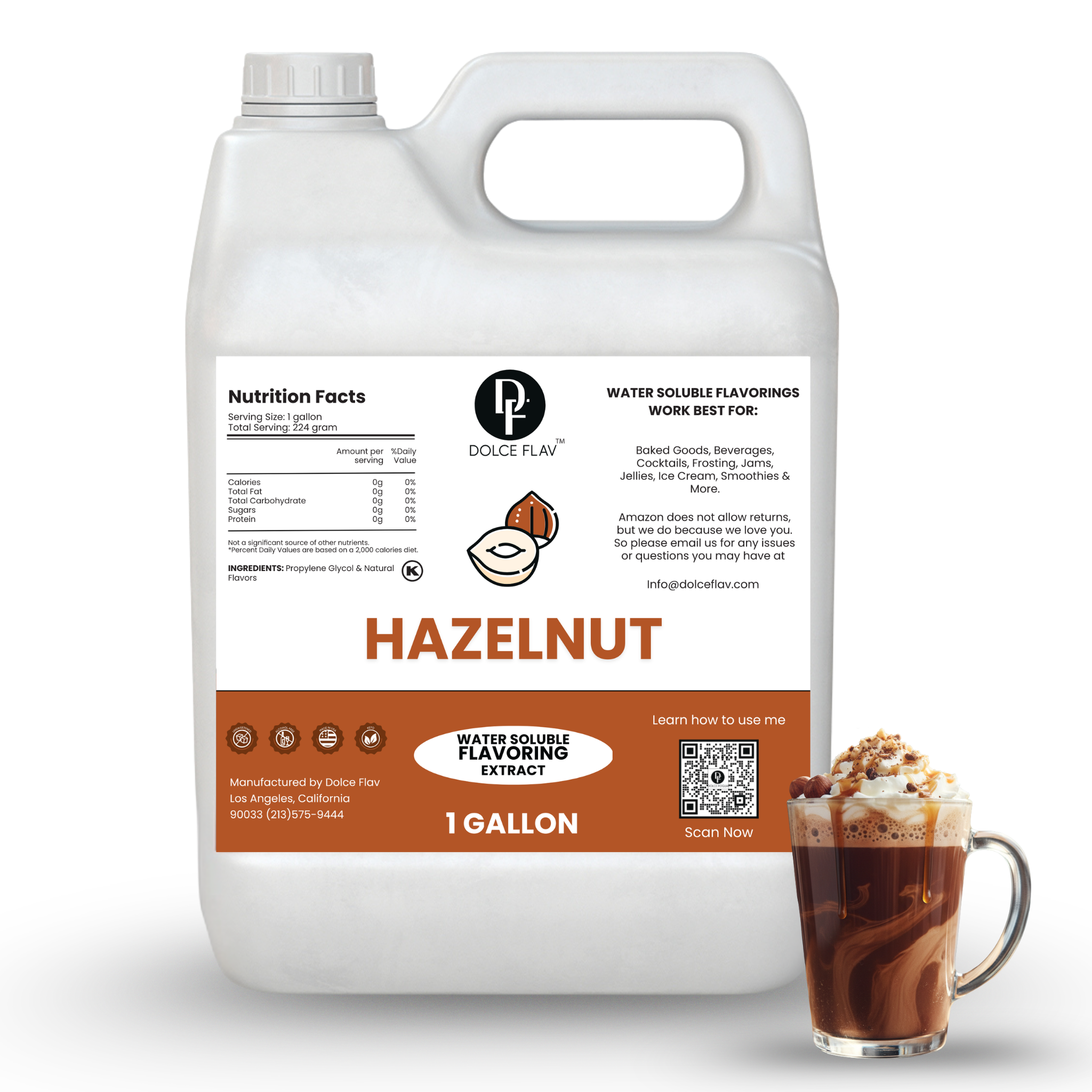 Hazelnut Flavoring Extract Water Soluble