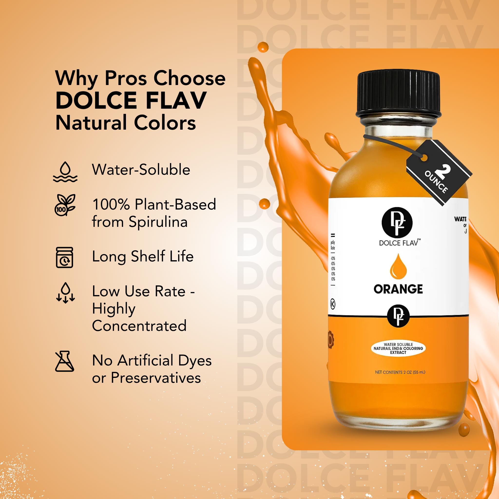 Natural Orange Food Color - Water Soluble