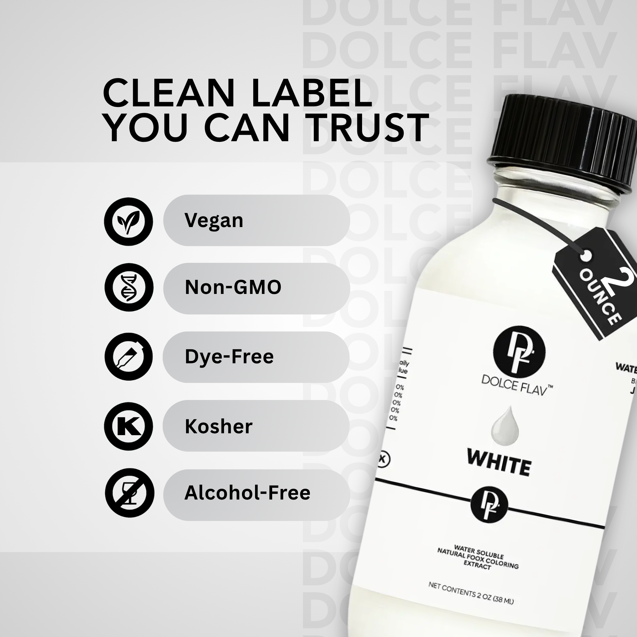 Natural White Food Color - Water Soluble