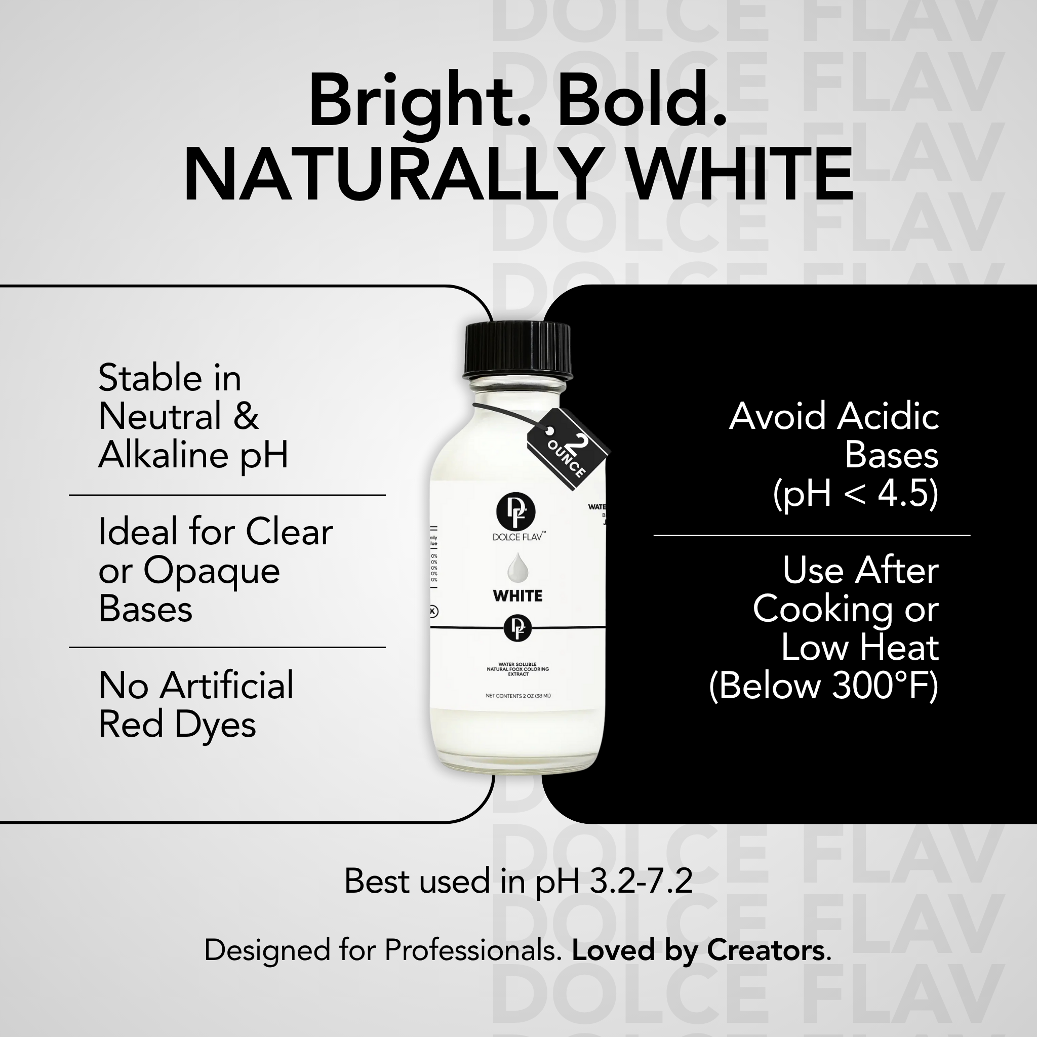 Natural White Food Color - Water Soluble