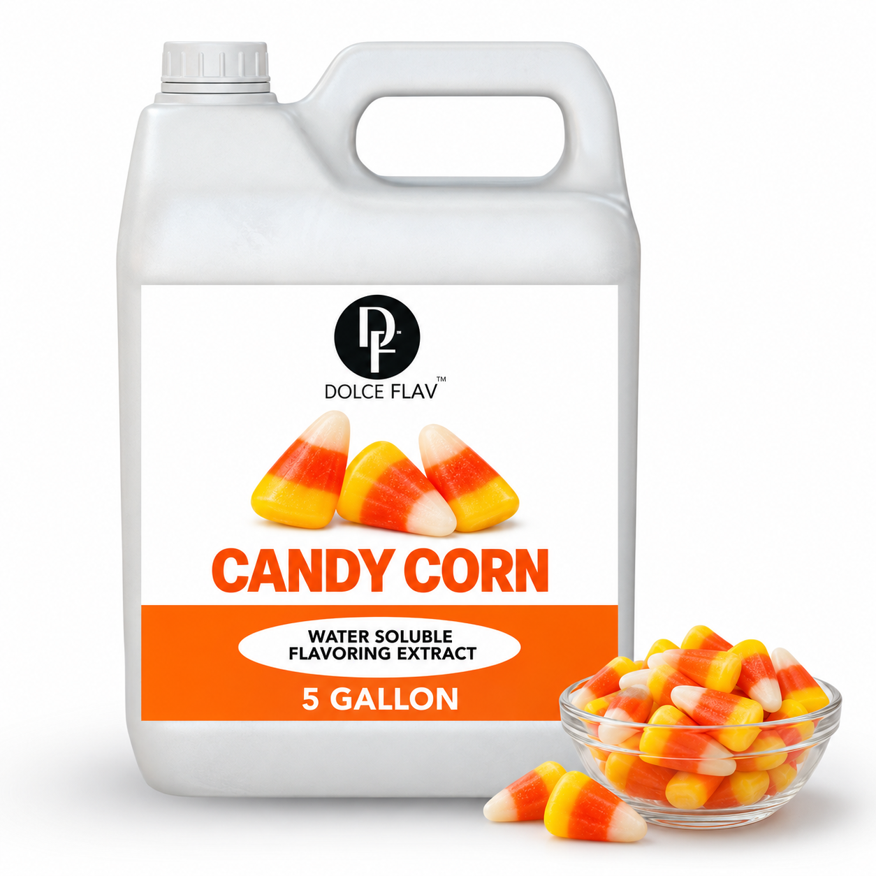 Dolce Flav Natural Candy Corn Extract — 5 gallon white F-style container