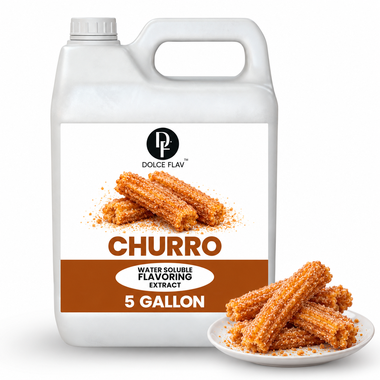 Dolce Flav Natural Churro Extract — 5 gallon white F-style container