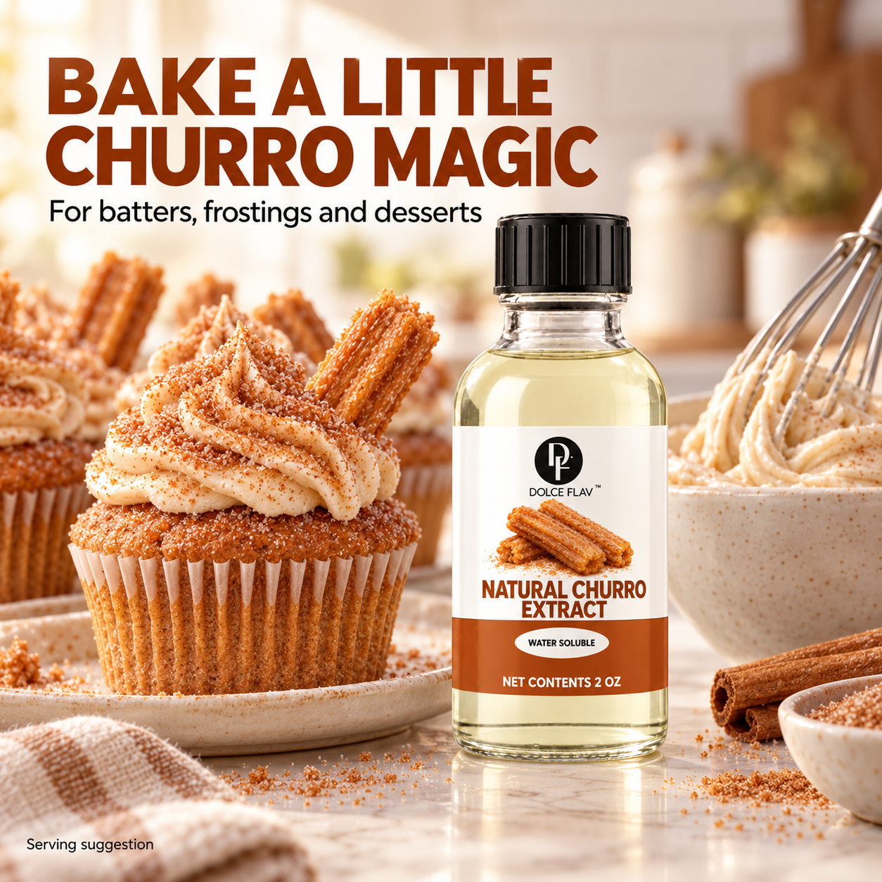 Dolce Flav Natural Churro Extract 2 oz – baking