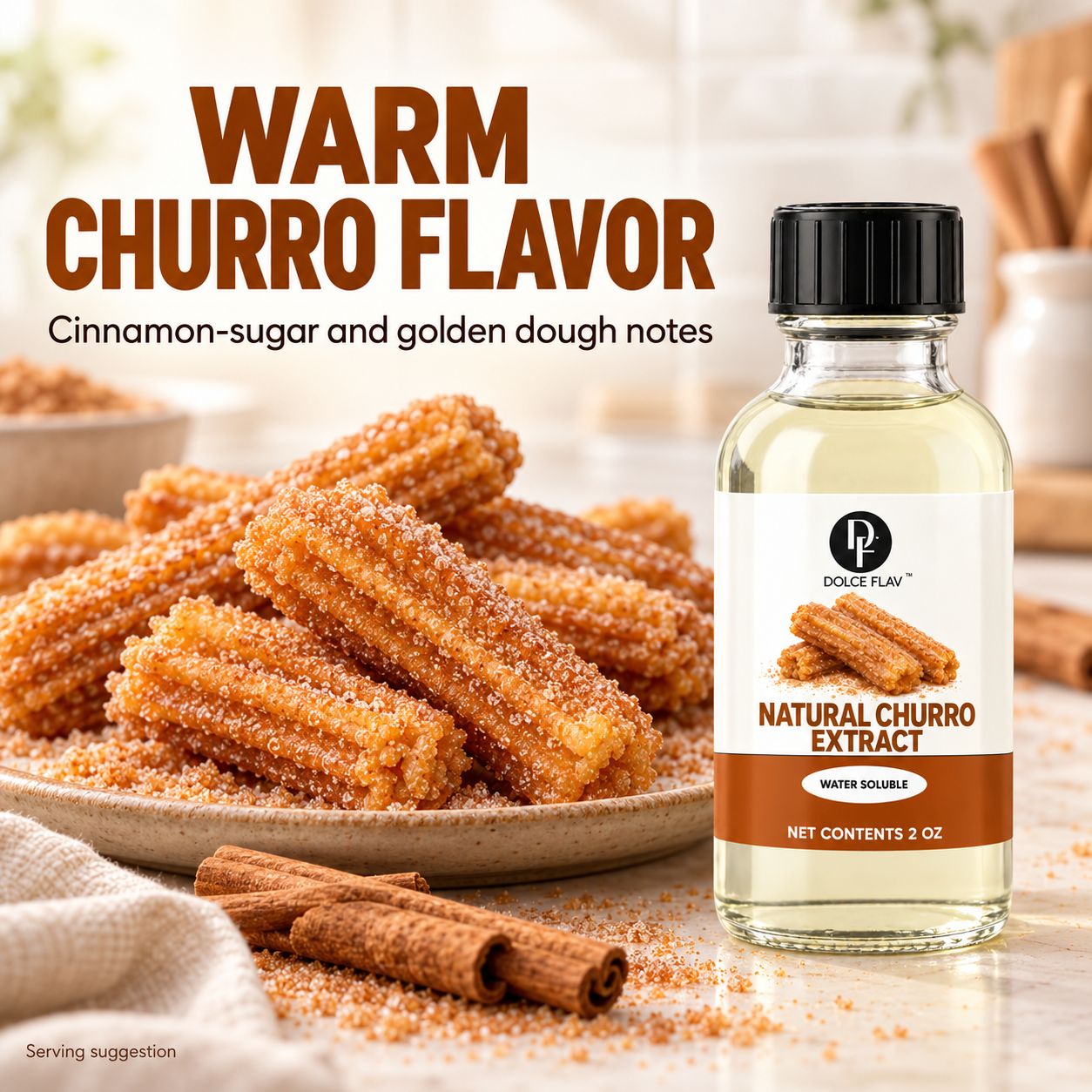 Dolce Flav Natural Churro Extract 2 oz – flavor profile