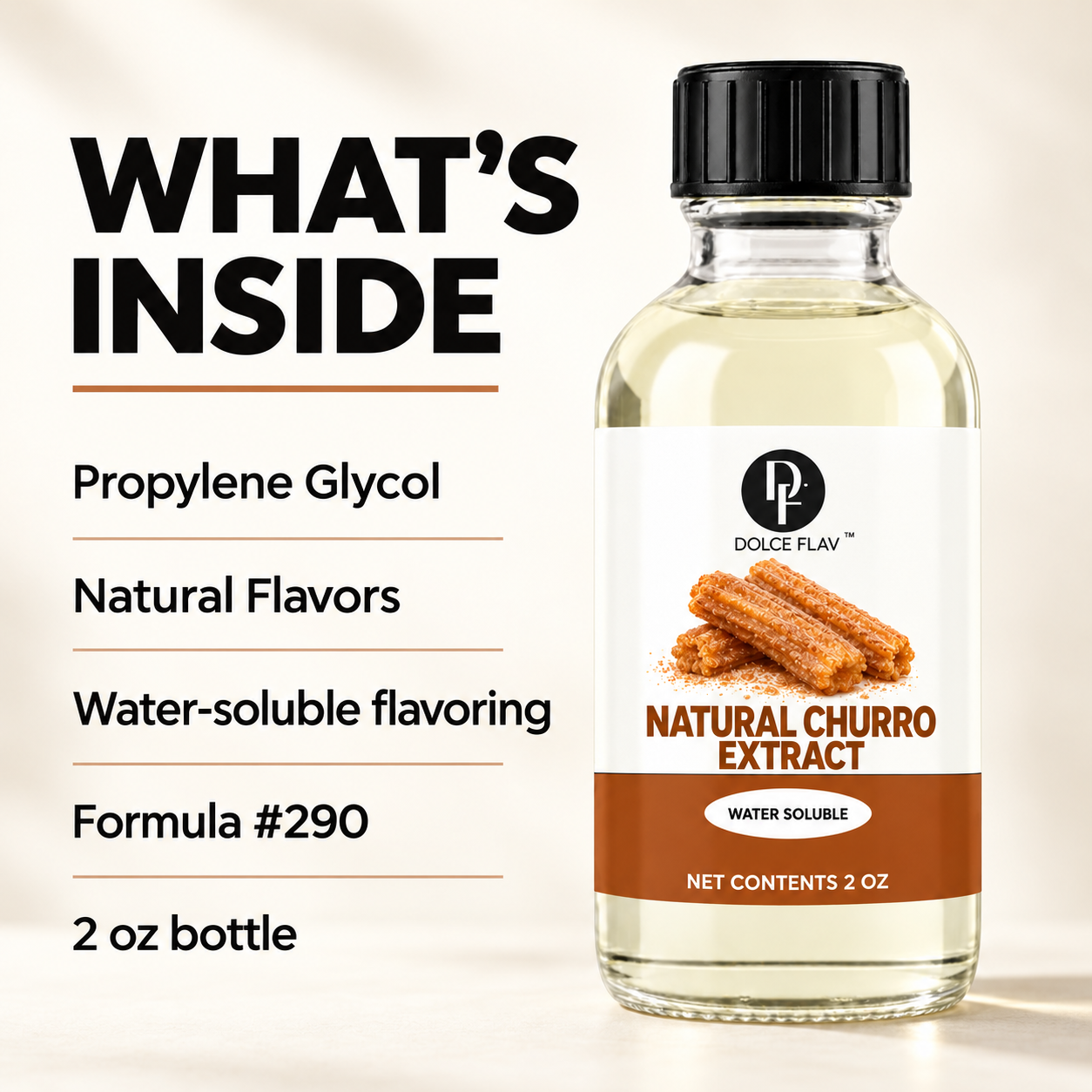 Dolce Flav Natural Churro Extract 2 oz – ingredients
