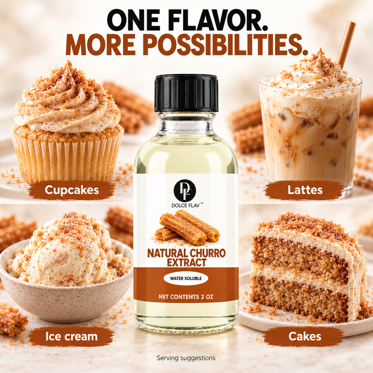 Dolce Flav Natural Churro Extract 2 oz – recipe ideas