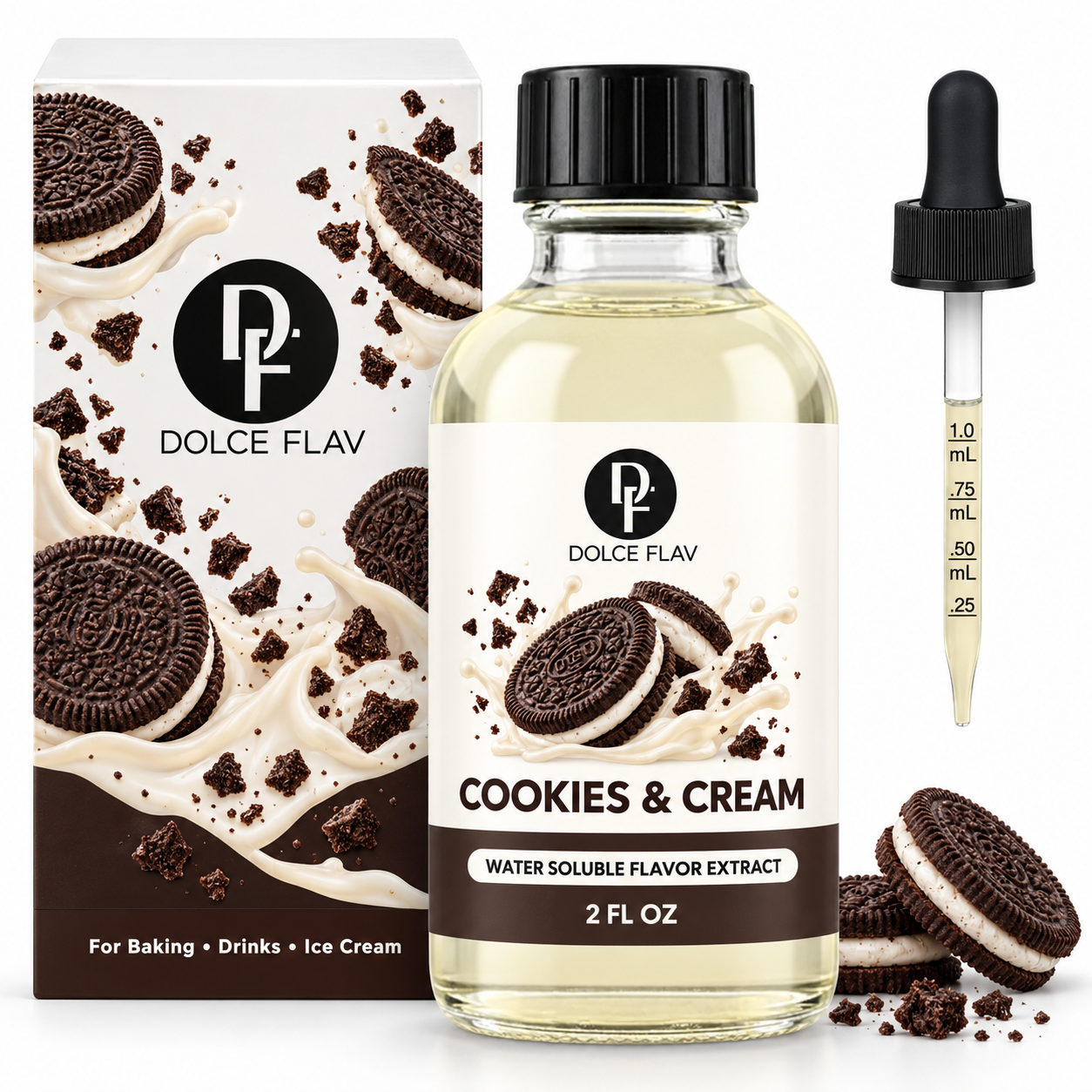 Cookies & Cream Extract — one 2 oz bottle included in starter kit