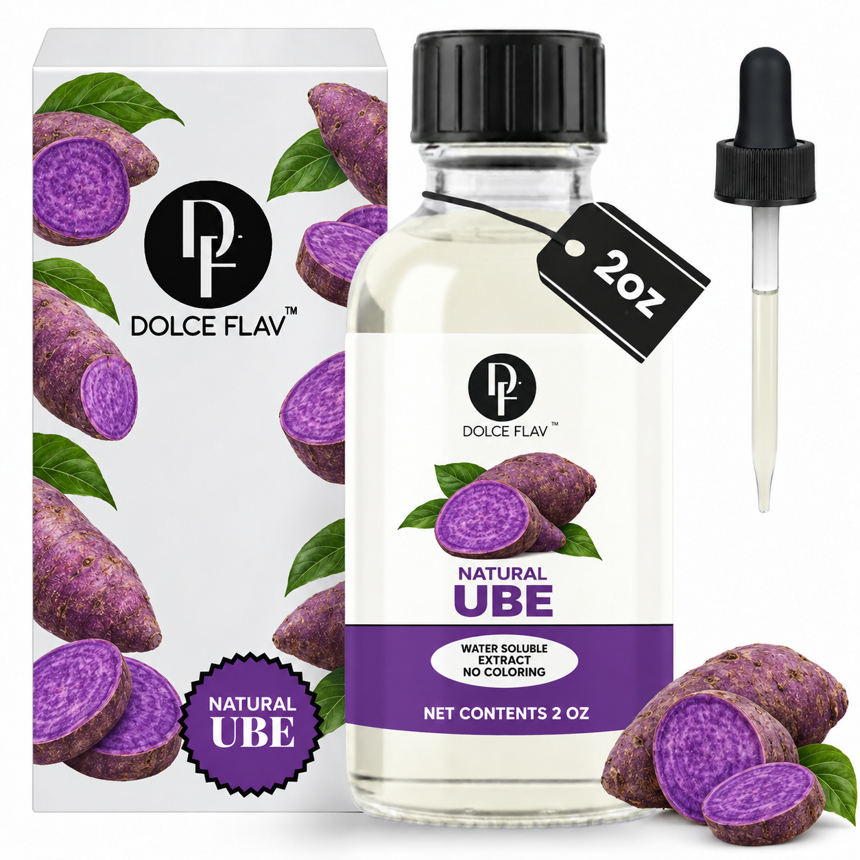Natural Ube Extract (No Coloring) — one 2 oz bottle included in starter kit