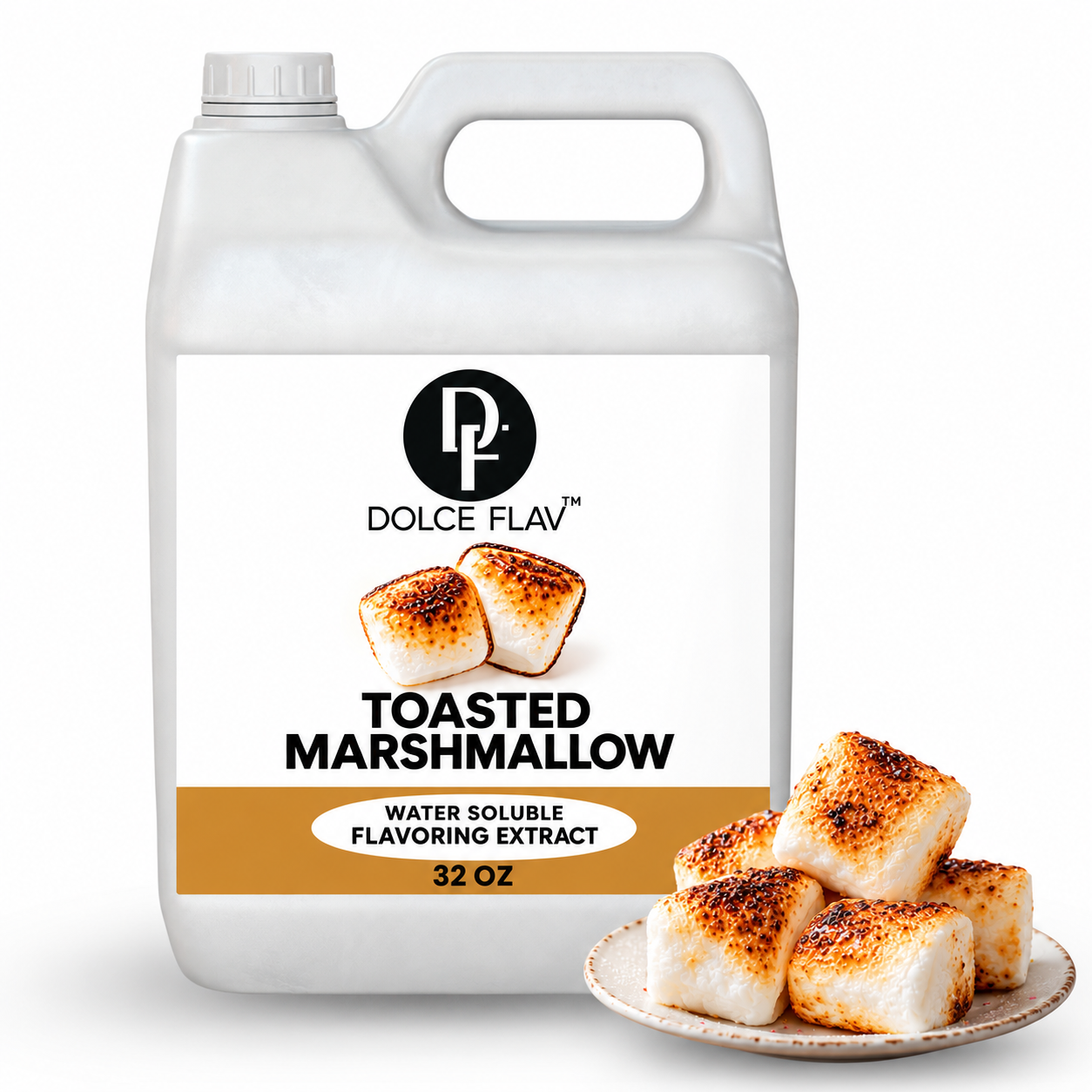 Dolce Flav Toasted Marshmallow — 32 oz white F-style container