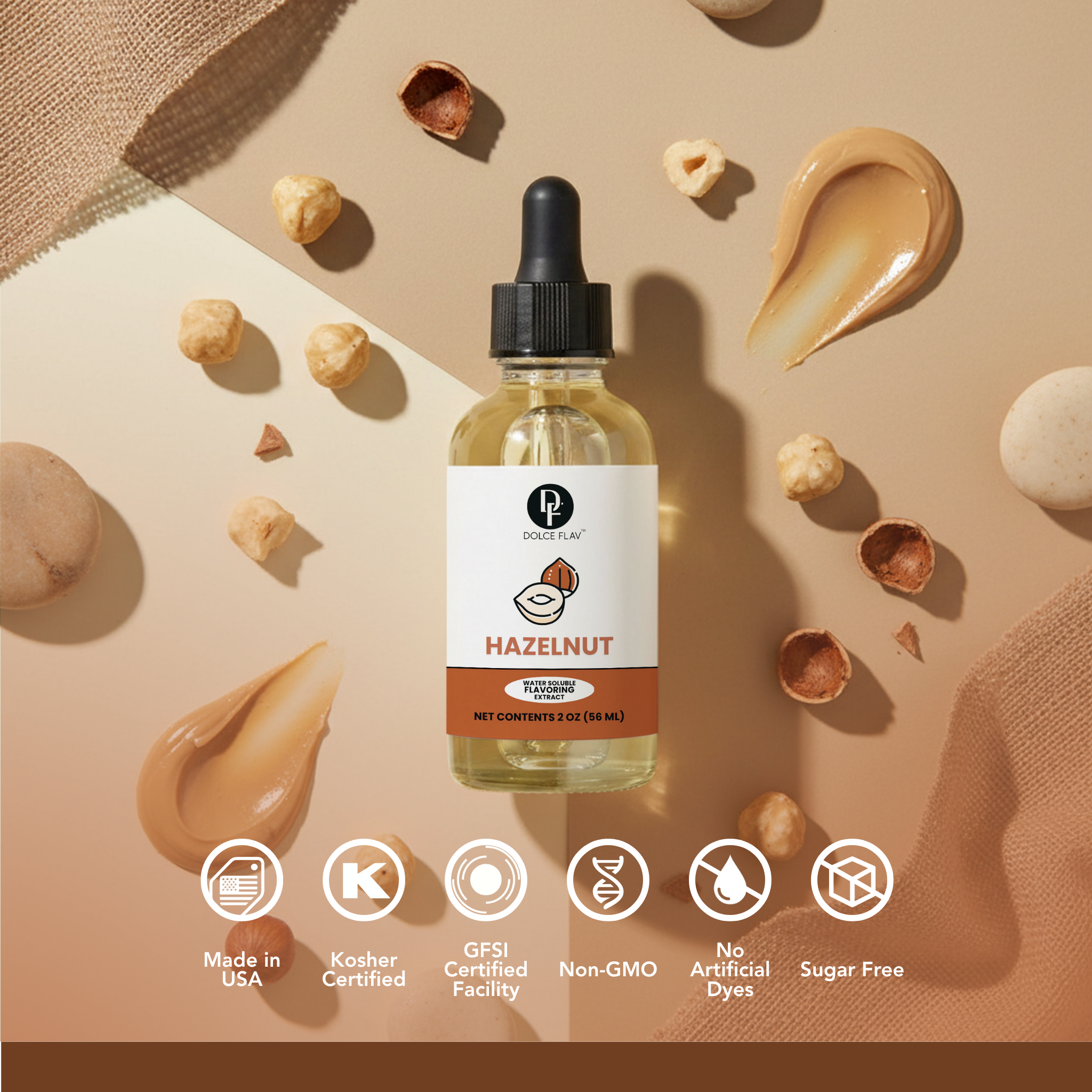 Hazelnut Flavoring Extract Water Soluble