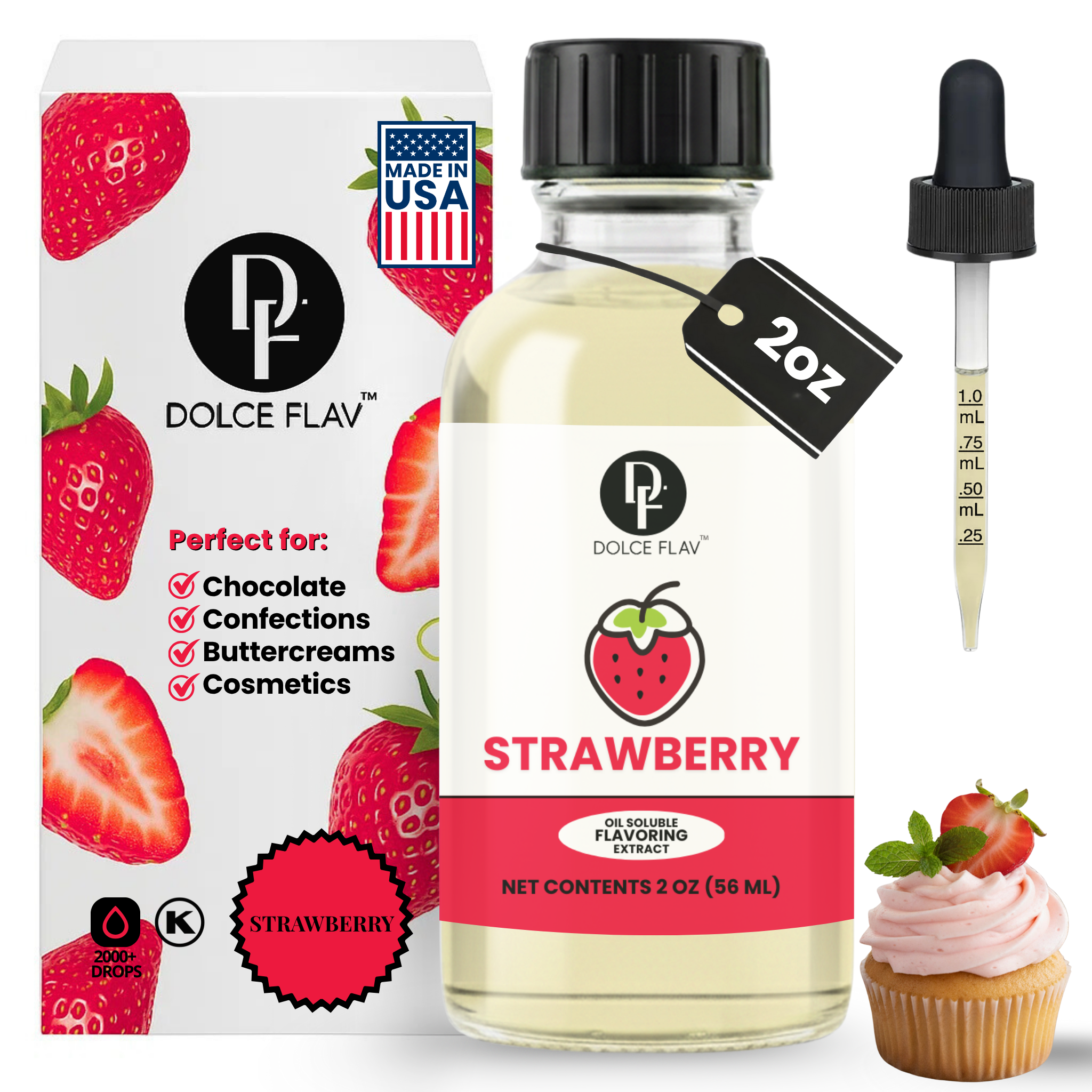 Strawberry Flavoring - Oil Soluble — one 2 oz bottle included in starter kit