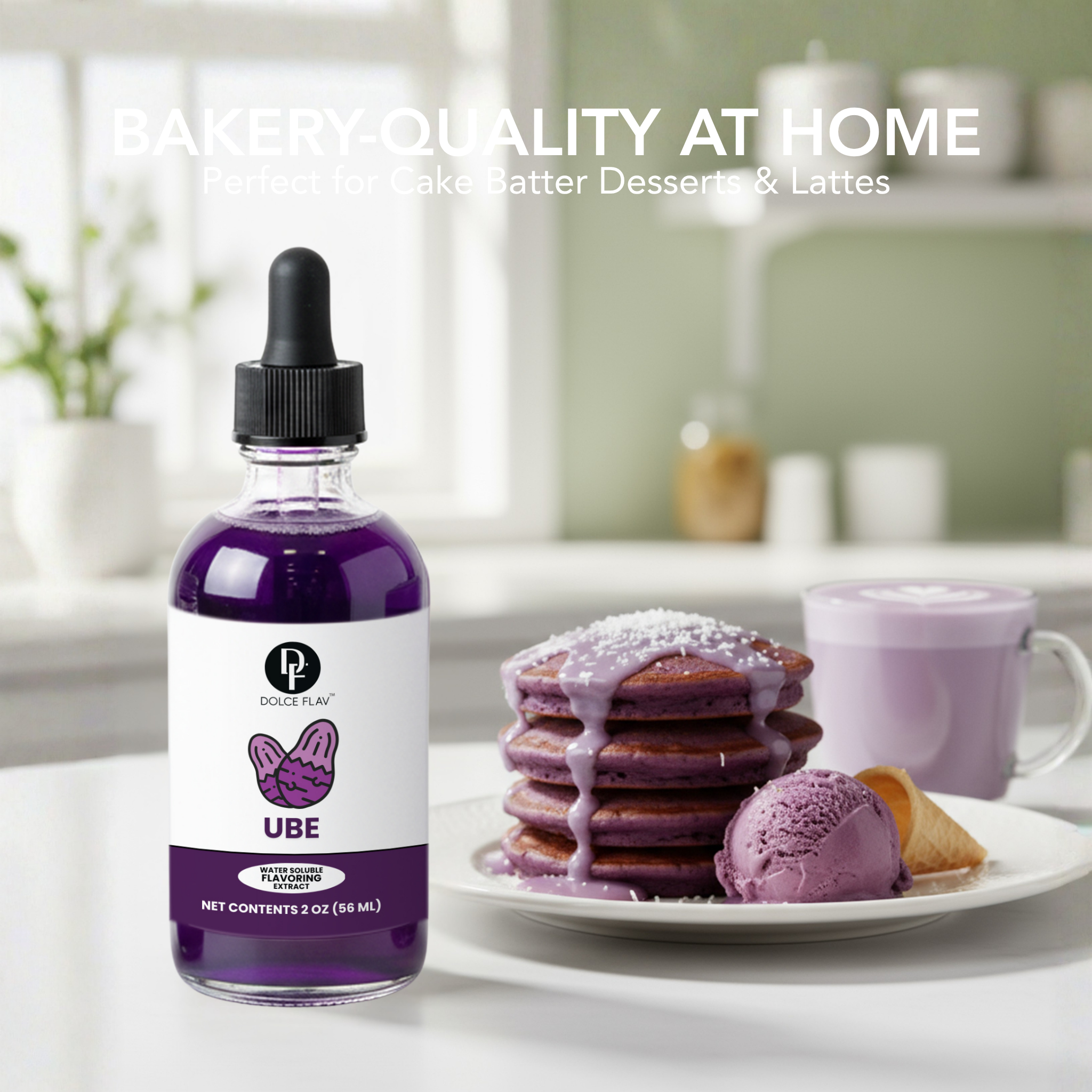 Ube Flavoring Extract - High-Quality Purple Yam Essence Dolce Flav Ube Flavoring Extract - High-Quality Purple Yam Essence Dolce Flav